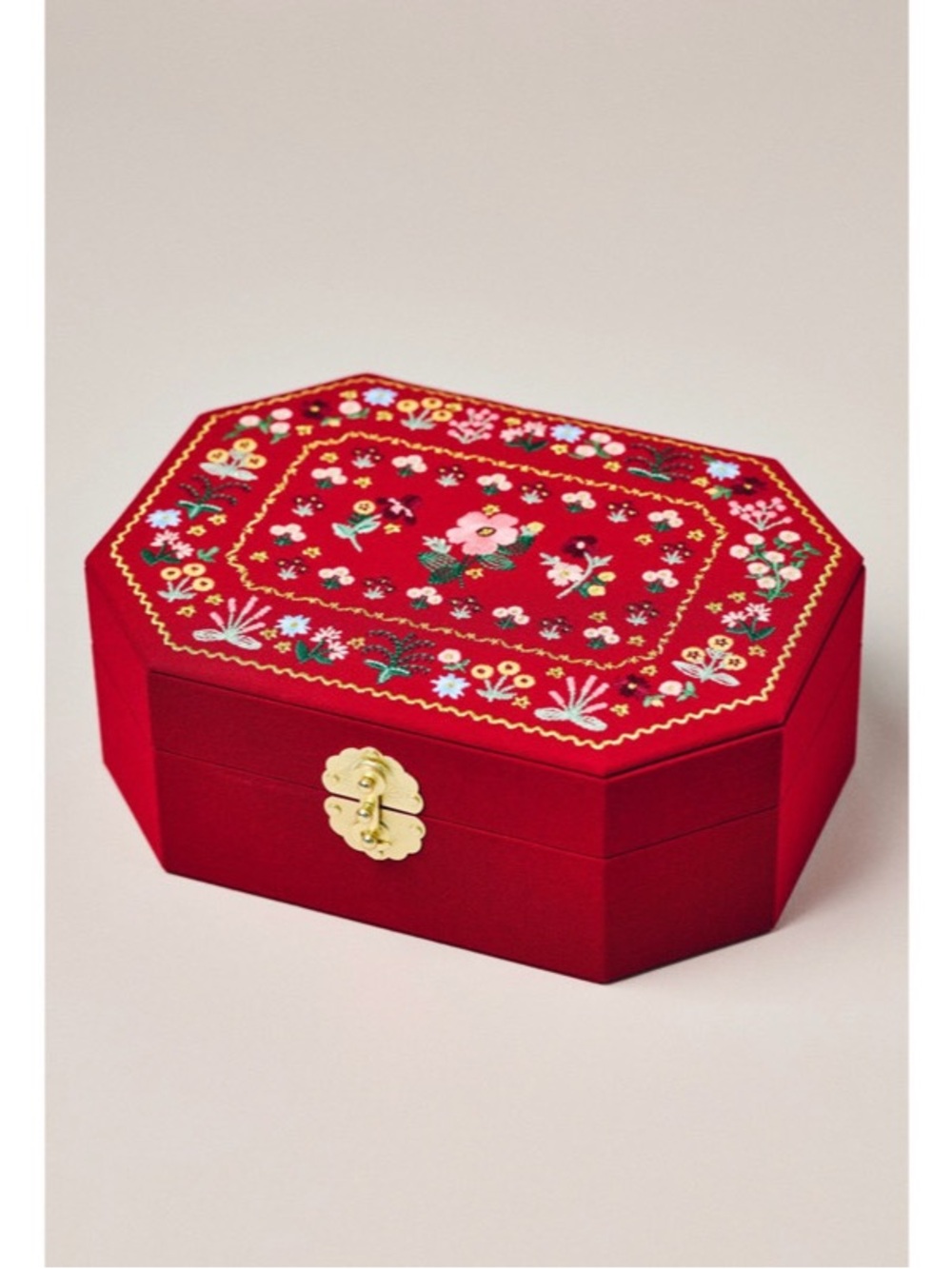 Gemma Embroidered Jewelry Box